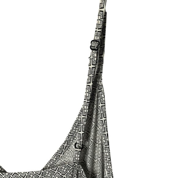 H&M Divided Spaghetti Strap Romper Women’s Size 8 Black & White Abstract Floral - Picture 4 of 6